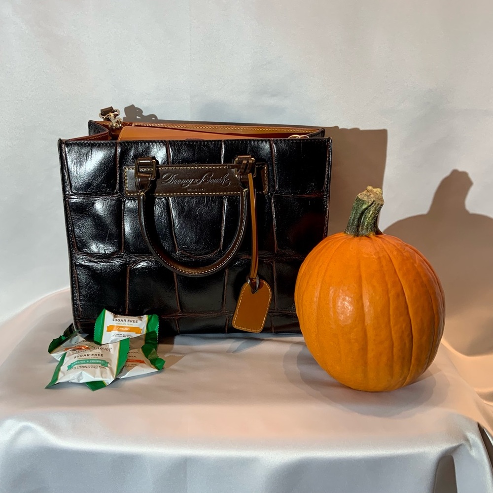 Dooney & Bourke "Janine" Satchel Dark Brown - Picture 13 of 14